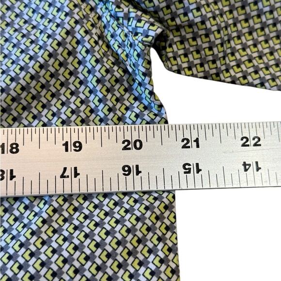 Cinch Youth XXL Yellow,Black & Gray Geometric Button Down Short Sleeve Shirt - Picture 4 of 8